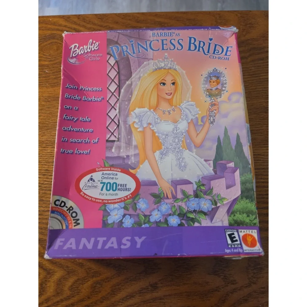 Barbie As Princess Bride PC MAC CD fairy tale magic doll royal fantasy game 2000